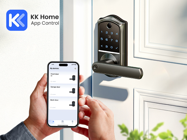 keyless entry door lock deadbolt with handle