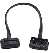 Duttek OBD2 Extension Cable 1Ft/30cm, OBD2 16-pin Male and Female Flat Ribbon Cable. for Car Auto...