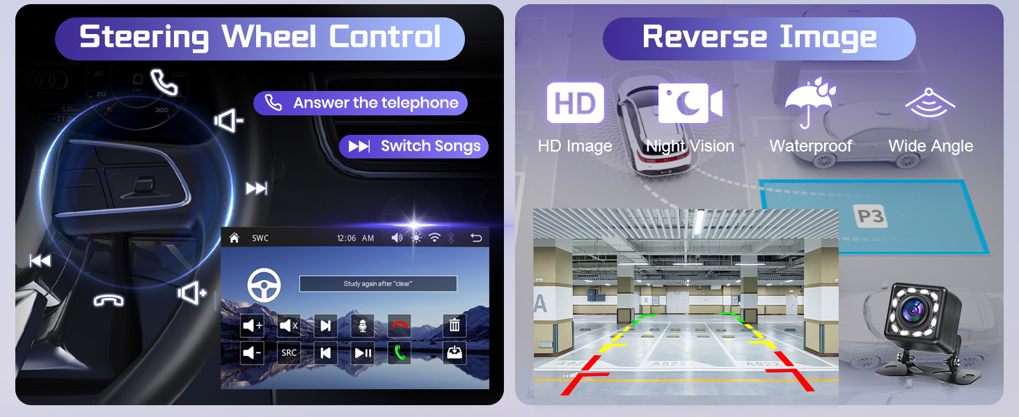 Rear View Camera and Steering Wheel Control