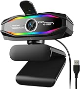 1080P Webcam with Microphone, Full HD Web Camera for Desktop Computer, HD Light Correction Stream...