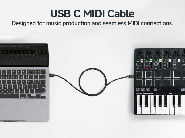 USB B to USB C Cable - 3.3ft, USB-C to USB-B Cable, MIDI to USBC Cord