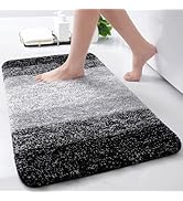 Arotive Microfiber Bathroom Rugs, Shaggy Soft and Absorbent Bath Rug, Non-Slip, Thick Plush Machi...