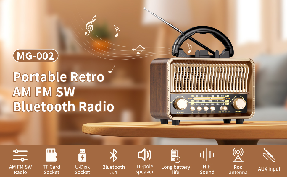 portable am fm shortwave radio bluetooth speaker