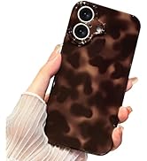 Anuck for iPhone 16 Plus Case Tortoise Shell Phone Case, Cute Chic Amber Leopard Cheetah Print Ae...