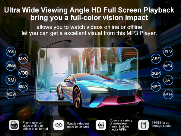 Mainstream media mp3 player with YouTube