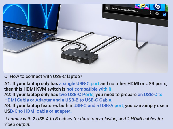 kvm switch hdmi 2 port