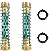Hourleey Garden Hose Protector, Hose Extension Adapter with Coil Spring, 2 Pack