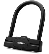 USHAKE Bicycles U Lock, Heavy Duty Bike Scooter Motorcycles Combination Lock Gate Lock for Anti T...