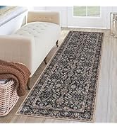 KUTA Runners for Hallways 2x6, Vintage Floral Rug Non-Slip Washable Kitchen Rugs Ultra Thin Soft ...