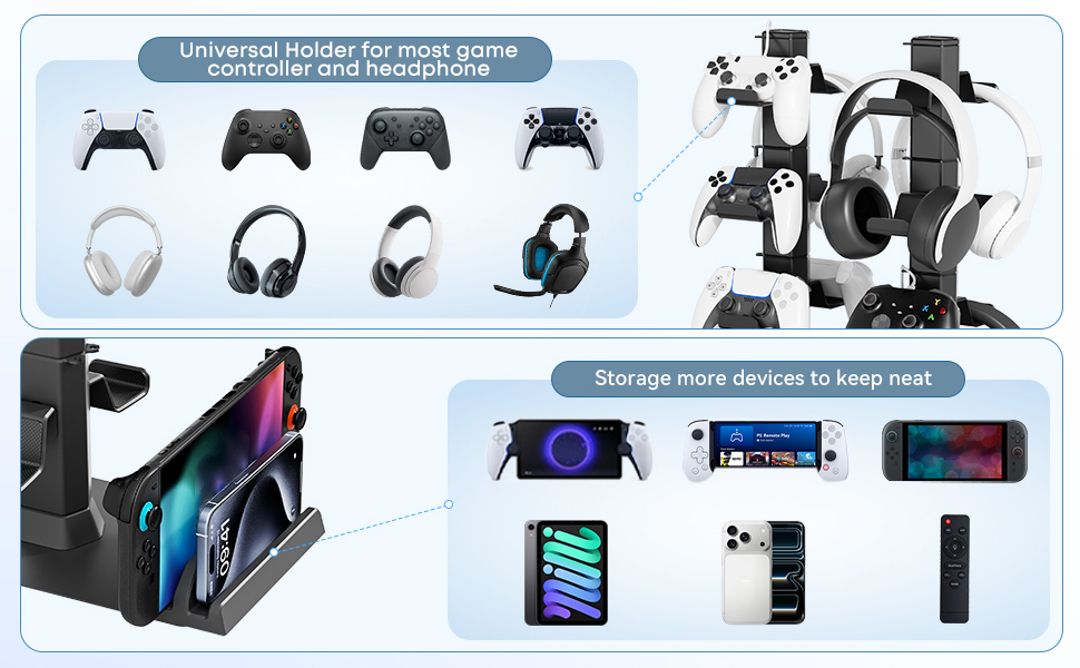 controller and headphone holder