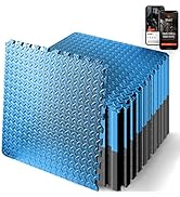 Thick Puzzle Exercise Mat, 50 Pcs EVA Foam Interlocking Tiles Protective Flooring for Gym Equipme...