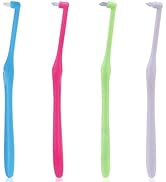 Ceonam 4 Pack Orthodontic Toothbrushes for Braces, Multicolor Dental End Tuft Brush with Small Ta...