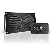 AC Infinity AIRPLATE T7, Quiet Cooling Fan System 12" with Thermostat Control, for Home Theater A...