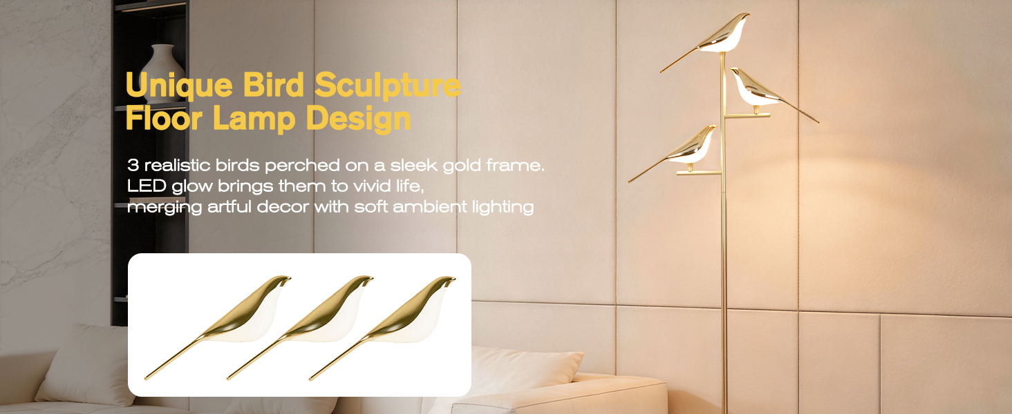 Bird Sculpture Floor Lamp