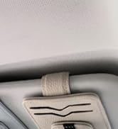 Teoenix Leather Sunglasses Holder for Car Gray 1 Pack