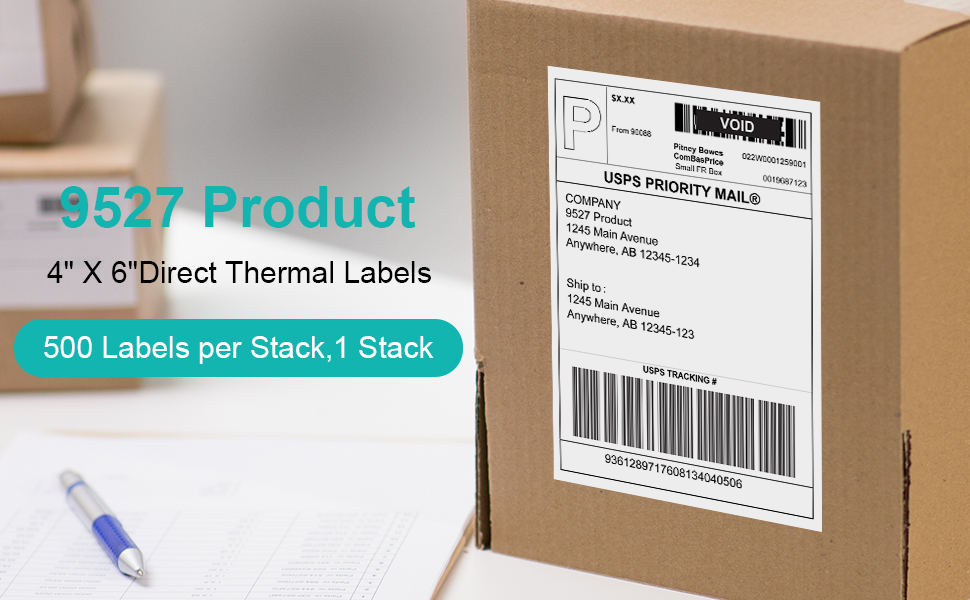 Fanfold 4 x 6 Direct Thermal Labels