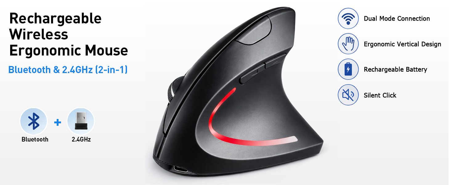 bluetooth ergonomic mouse