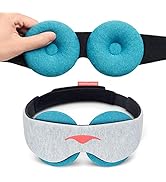 Manta Cool Sleep Mask - Blackout Cooling Eye Mask with Zero Eye Pressure, Ceramic Cooling Beads S...