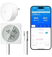 GoveeLife WiFi Refrigerator Thermometer Hygrometer Pro with 2 in 1 Alarm, Wireless Digital Freeze...