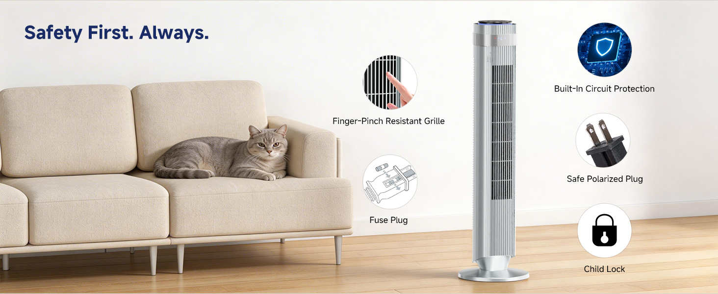 Tower Fan for Bedroom