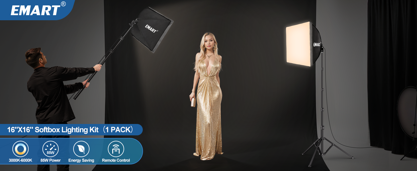 EMART Softbox Lighting Kit, Professional Softbox Photography Lighting Kit 1