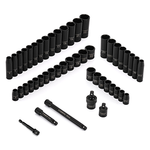 CASOMAN 3/8" Drive Impact Socket Set, SAE and Metric, 5/16-Inch to 3/4-Inch &amp; 8-22 mm