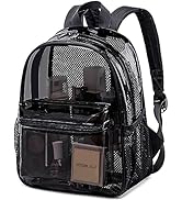 Clear Mini Backpack Stadium Events 12x12x6 Small Transparent Backpacks Plastic See Through Bag fo...