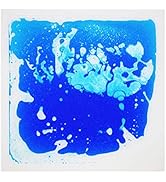 LONGKING 12 Inch X 12 Inch (30cm X 30cm) Liquid Encased Decorative Tiles, Bright Blue