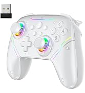 JDDWIN Wireless Controller Compatible With Nintendo Switch 2/Lite/Oled/Switch 2 Pro Controller(Wh...