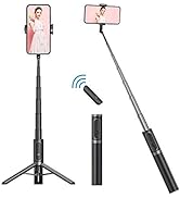 Colorlizard iPhone Tripod Stand, Selfie Stick Tripod with Remote, Aluminum Alloy Tripod for iPhon...