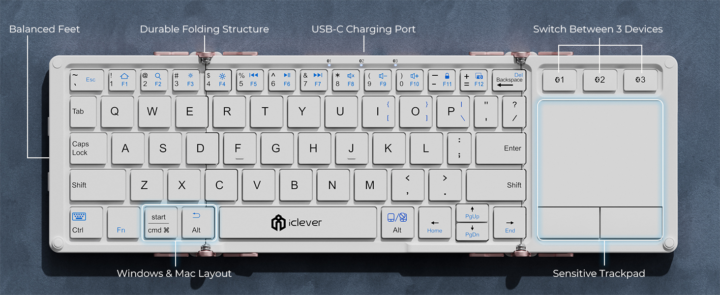 Folding Bluetooth Keyboard