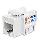 Iwillink (25 Packs) Cat6 Keystone Jack RJ45 Keystone Jack, UTP Modular Ethernet Jack Insert 90-De...