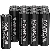 POWEROWL Rechargeable AA Batteries, 2800mAh High Capacity Double A Batteries 1.2V NiMH Low Self D...