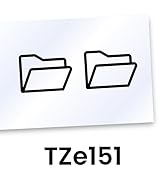 Brother Genuine P-touch TZe151 Label Tape in cardboard pack: Black on Clear 24mm