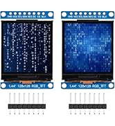 Meshnology 1.44 Inch TFT LCD Display Module 128x 128 Resolution Onboard SPI Serial Screen Full-Co...