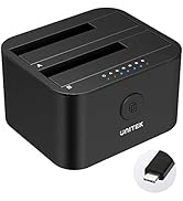 Unitek Type C USB 3.0 to SATA I/II/III Mini Dual Bay External Hard Drive Docking Station for 2.5/...