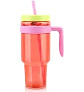 Cafezi 50oz Tritan Plastic Tumbler with Lid and Straw and Handle