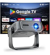 Smart Outdoor Projector with WiFi and Bluetooth, Officially-Licensed Apps, 4K Support Portable Mo...