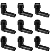 10pc Drip Irrigation Adapter 1/2"X1/2" 90-Degree Elbow NPT Male Pipe Fitting (1/2 male to 1/2 tub...