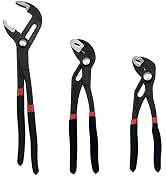 3PCS Groove Joint Pliers Set 7Inch 10Inch 12Inch, Fast Adjustable Channel Locks Plier Set Quick R...