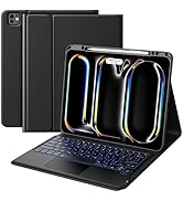MoKo for iPad Pro 13 Inch Detachable Bluetooth Keyboard Case with Backlit & Touchpad, New iPad Pr...
