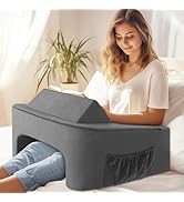 TranquilRelax Reading Pillow for Sitting in Bed Adult Size, Back Pillow for Bed Sitting Up, Memor...