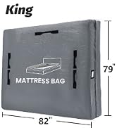 Mattress Bags for Moving and Storage, BETU Waterproof Mattress Protector King Mattress Cover with...