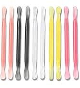 HaimiLiya 10Pcs Plastic Cuticle Pusher, Dual-end Dead Skin Nail Pusher, Gentle Plastic Pusher, Ge...