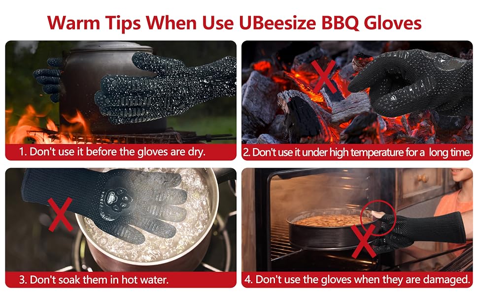 grill gloves heat proof for men