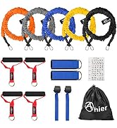AHIER 14PCS Resistance Bands Set, Exercise Bands for Men &amp; Women, 20lbs to 40lbs Workout Bands, E...