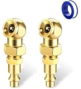 Ferianl 2PCS Ball Foot Air Chuck Set, 1/4" FNPT Closed Flow Tire Inflator Nozzle with Air Chuck Q...