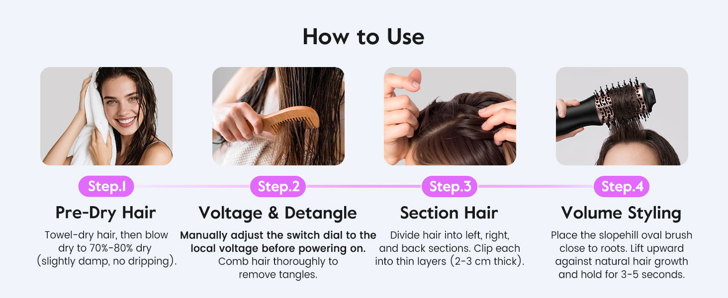 HOW TO USE HAIR DRYER BRUSH