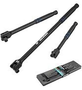 DURATECH 3PCS Breaker Bar Set with Upgrade Black Phosphate Coating | 1/4", 3/8", 1/2" Drive, 180°...