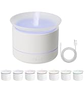 Essential Oil Diffusers, 200ml Aromatherapy Diffuser with, Cool Mist Humidifier with 2 Dynamic Mo...